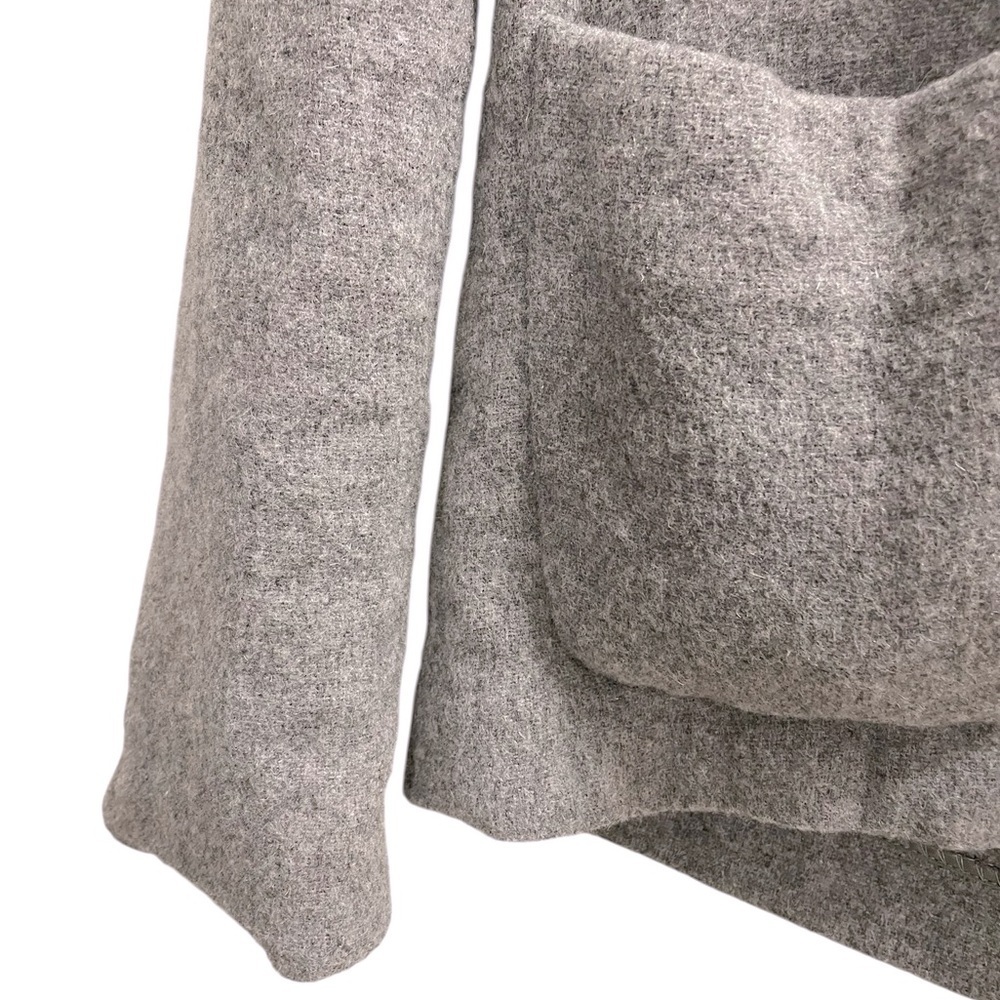 Gray Wool-Blend Boyfriend Blazer Jacket - Women - Picture 8 of 10